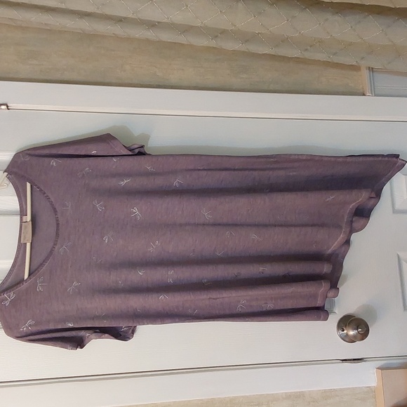 DANTELLE Tunic with silver dragon flies size large - Picture 1 of 6